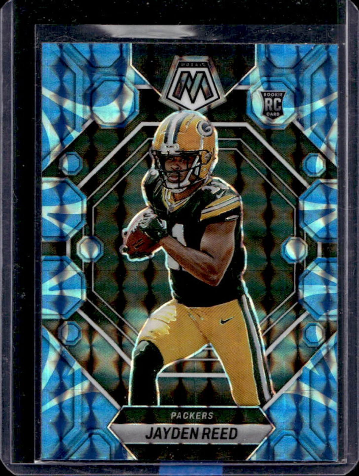 2023 Mosaic Jayden Reed RC Reactive Blue Rookie #333 Packers