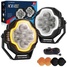 4 Inch Led Lights Flood Pods Side Shooter Offroad Driving Light White Amber Drl