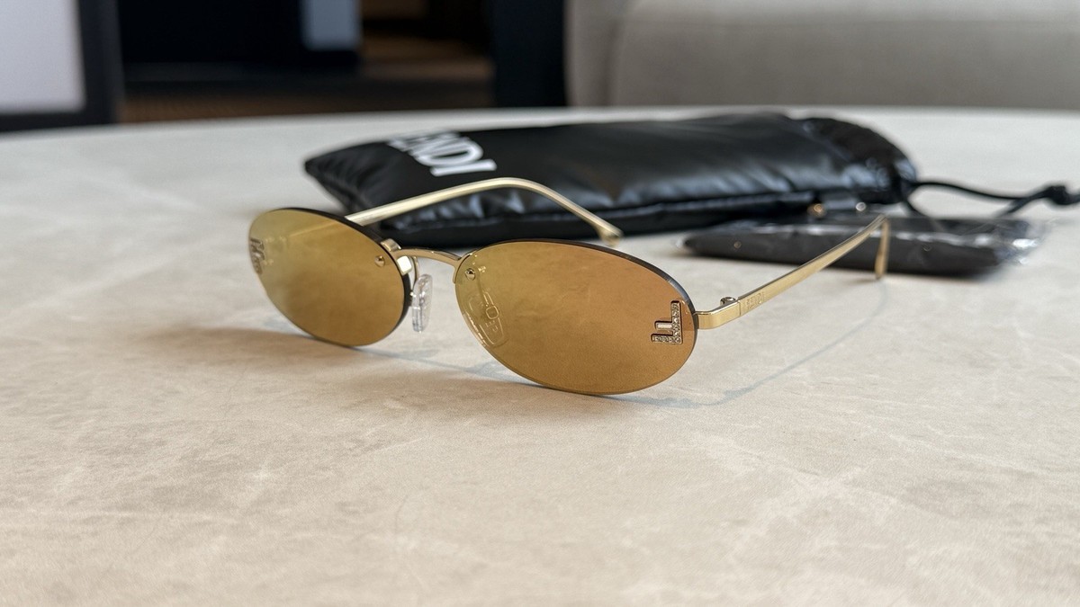 Fendi FIRST CRYSTAL Women Sunglasses Rose Brown Oval FE4075US 28Y NEW AUTHENTIC Fendi FIRST CRYSTAL Sunglasses FE4075US 28Y NEW AUTHENTIC  main image 3