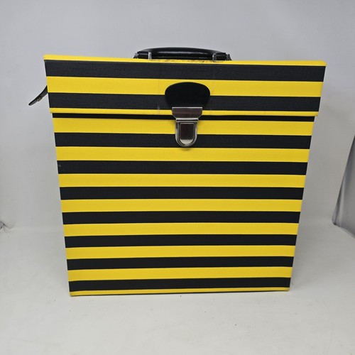 Third Man Records Carry Case 12” Vinyl Yellow & Black Stripes Vault Rare Vintage - Picture 1 of 11