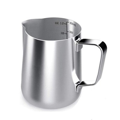 Milchkännchen, Milk Pitcher 350ml / 12 fl.oz. Milchkanne aus Edelstahl, 
