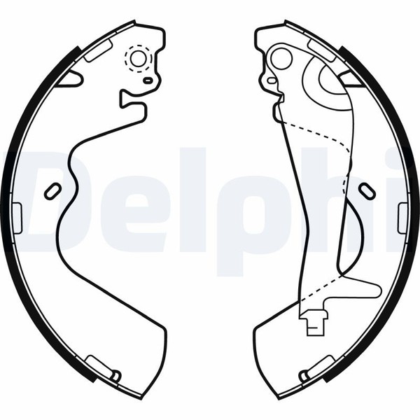 Hinterachse Delphi LS1934 Bremsbackensatz FüR Hyundai,Mitsubishi-image