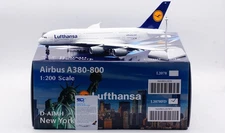 SQ Wings 1:200 Lufthansa AIRBUS A380 Diecast Aircraft Model D-AIMH Flaps Down