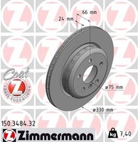 2X Zimmermann Bremsscheibe 150.3484.32 FüR Bmw