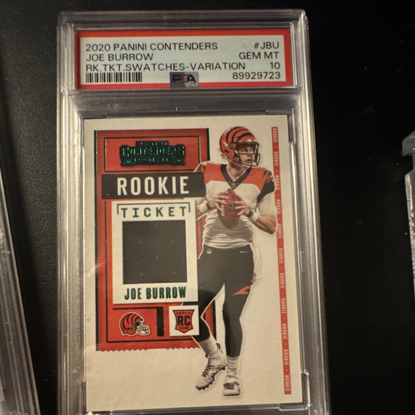 Joe Burrow Panini Contenders Rookie Ticket Swatches #JBU Base
