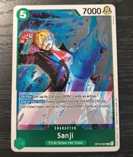 One Piece CCG Sanji Carrying On His Will R Holo Card OP13-027 NM