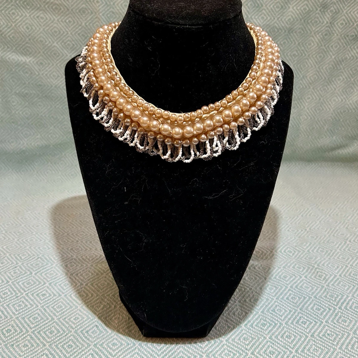 beaded collars for dresses Amazon.com: Beaded Collars: 10 Decorative Neckpieces Built with Ladder  Stitch: 9781589233812: Pretl, Julia: Arts, Crafts & Sewing