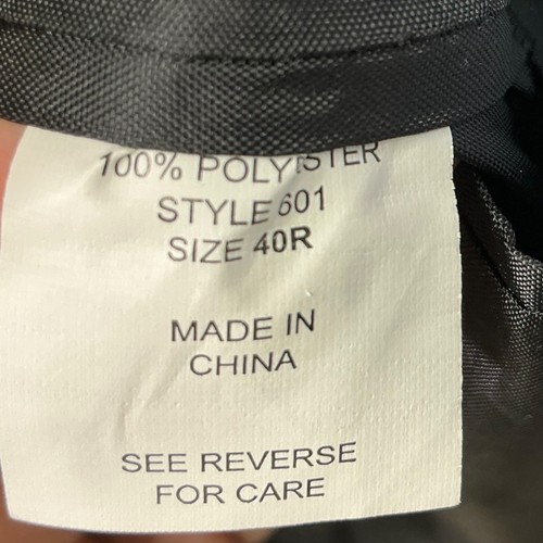 EXC 2pc Gray Pinstripe Chalk Suit 40/42R Jacket Sport Coat Blazer Pants 36x30 - Picture 8 of 23