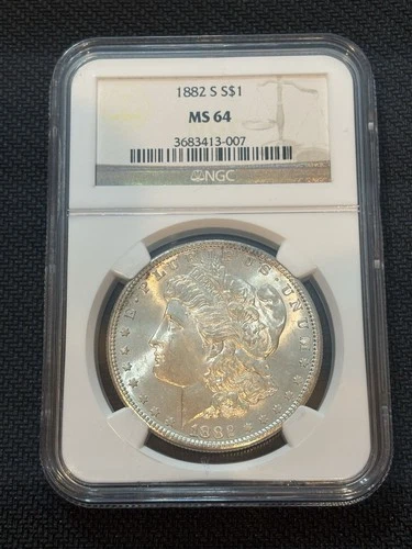 1882-S $1 Morgan Silver Dollar NGC MS64