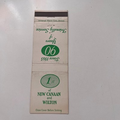 The First National Bank & Trust Co New Canaan CT Vintage Matchbook Cover TMB48-6