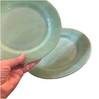 2 FIRE KING JADEITE DINNER PLATES RESTAURANT THICK ANCHOR HOCKING Vintage