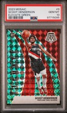 2023-24 Panini Mosaic - Elevate Scoot Henderson #9 Green Mosaic Prizm (RC)