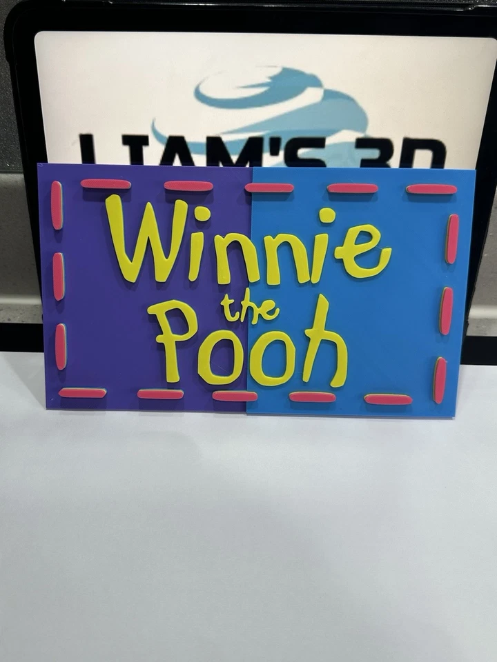 Decorative Winnie The Pooh Cartoon Classic Tv Film logo Sign Display game Pop - Image 2 of 4