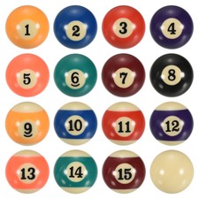 Juego de bolas de billar de 1-1/2 pulgada tamaño mini bolas de billar completo 16 bolas