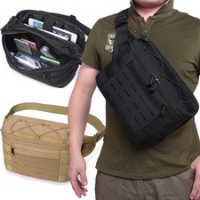 Outdoor Tactical Sling Bag Military MOLLE Crossbody Pack Chest Shoulder Backpack