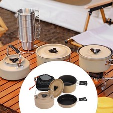 Ensemble de batterie de cuisine de camping, poêle à frire polyvalente et