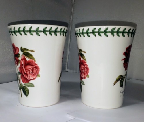 Lot of 2 Vtg Portmeirion Botanic Roses FRAGRANT CLOUD 12oz Tea Coffee Mugs Cups - Bild 2 von 9