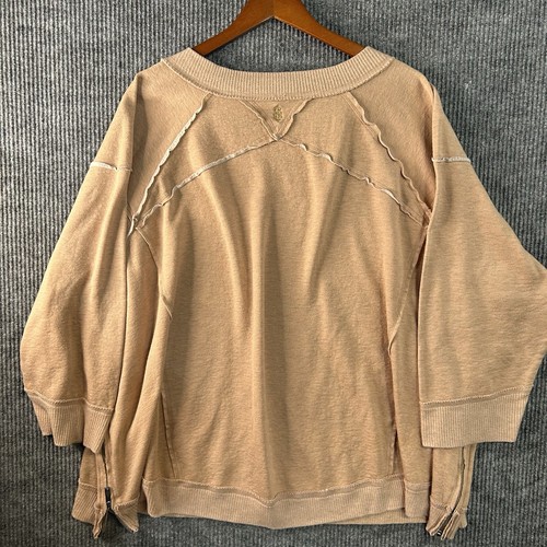Free People Movement Top Women’s Large Smocked Off Shoulder Blouse Peach - Picture 11 of 16