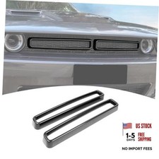 for Challenger Front Grill Mesh Grille Inserts Trim Cover for Dodge Gray