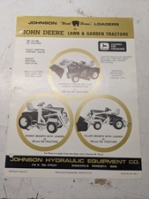 JOHNSON WORK HORSE PRODUCTS JD JOHN DEERE 120 140 TRACTOR ATTACHMENTS BROCURE
