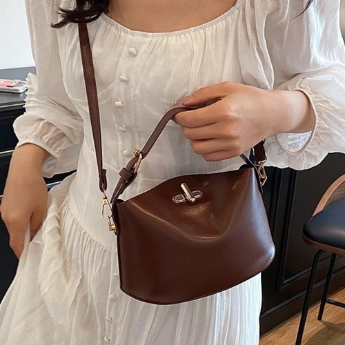 Elegant Fashion Handbag Soft Bucket Bag Casual Crossbody Bag Outing - Picture 8 of 16
