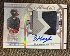 2024 Panini Flawless Brandon Mayea 3 Color Patch Auto Silver /25 - Yankees RC
