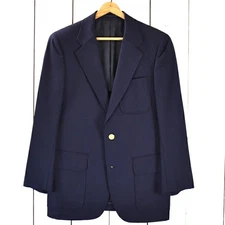 J.PRESS 3-button single step return gold button Navy Blazer Jacket S Dark