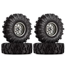 Injora 1.0 Beadlock Wheel Mud Tires Set Deep Dish 1.0 Wheels Tires For 118 ...