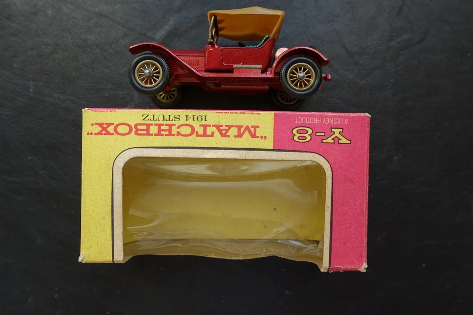 Y 8 1914 Stutz Type 4 E Roadster Models of Yesteryear Matchbox - mit orig Box - - Bild 4 von 4