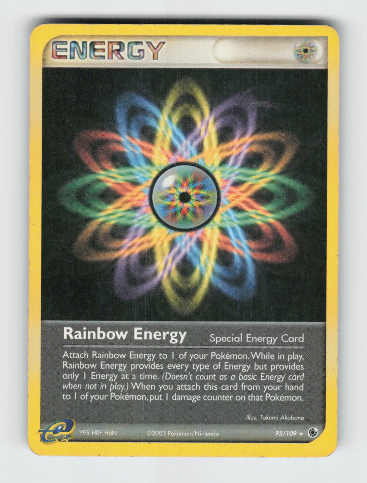 Rainbow Energy 95/109 - Pokemon - Ruby & Sapphire - Rare - MP