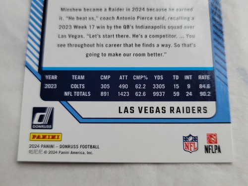 Gardner Minshew 2025 No. 154 Prestige 53 Ticket KC Chiefs - Picture 14 of 21