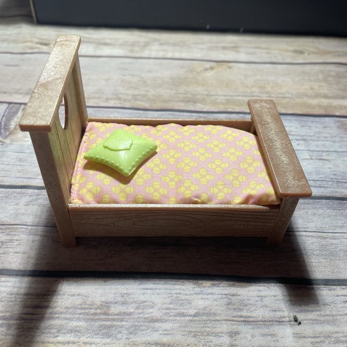 Lil Woodzeez Single Wood Bed Sleeping Bedroom Pillow Dollhouse Mattress Twin - Picture 4 of 4