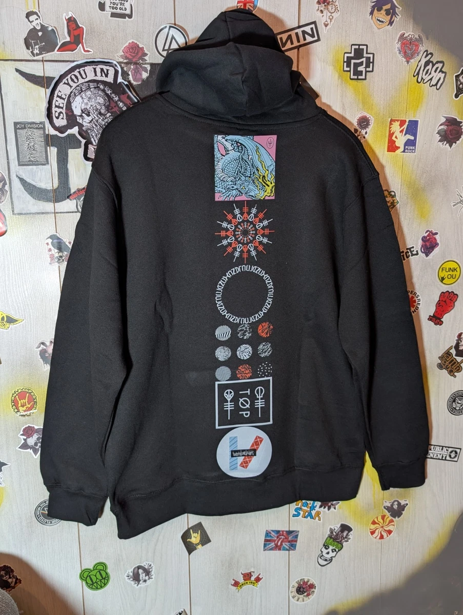 Felpa Con Cappuccio Uomo Twenty One Pilots Scaled And Icy Nera Regular