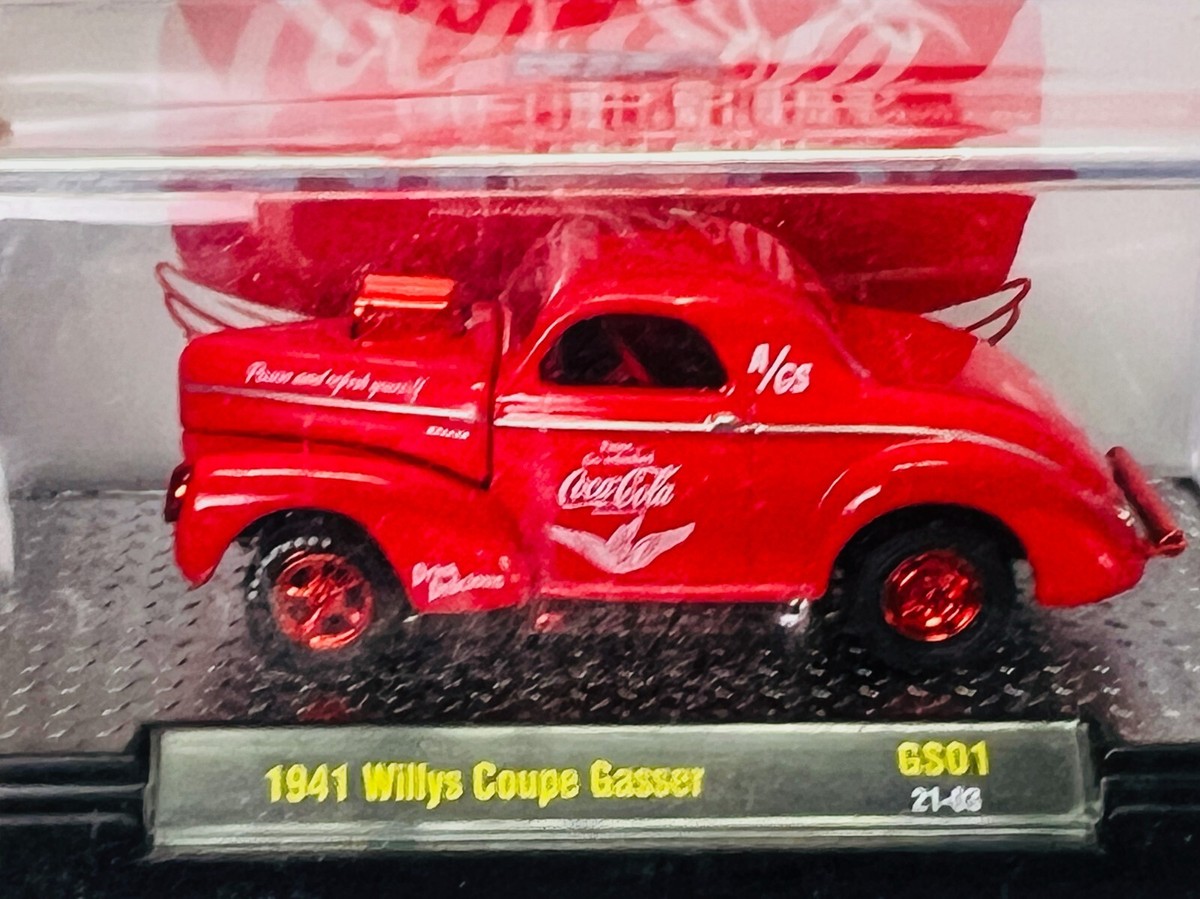 🔥M2 Machines Coca Cola 1941 Willys Coupe Gasser GS01 21-03