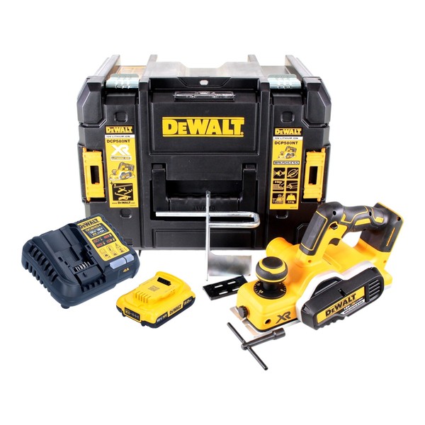 DeWalt DCP 580 D1 Akku Hobel 18V 82Mm + 1X Akku 2,0Ah + LadegeräT + Tstak-image