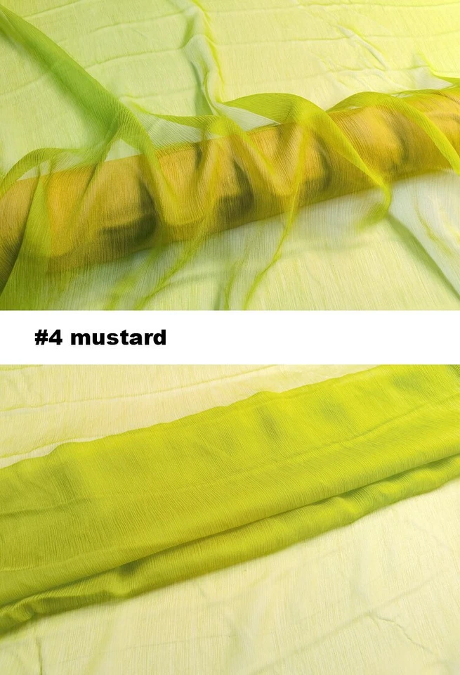 1yard X 1.3meter Mulberry Silk Chiffon Crepe Fabric Gauze Crinkled Georgette - Image 3 of 4