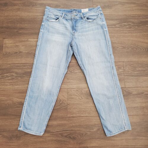 Cosmic Blue Love Boyfriend Jeans Women's 36x28 High Rise Piping Detail Denim