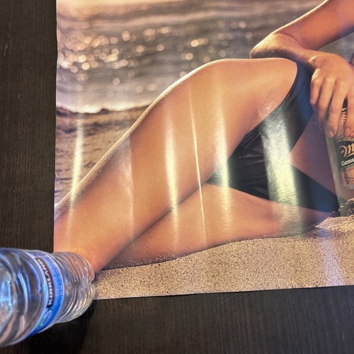 Never Released Miller Genuine Draft - Pretty Girl w/ Draft Beer Poster 30x20” - Picture 2 of 8