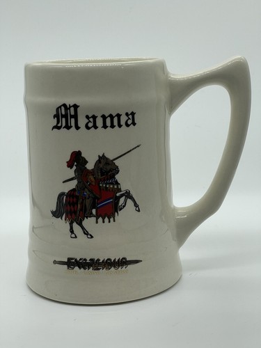 Taza de cerámica Excalibur Las Vegas cerveza piedra jarra justas caballeros mamá - Imagen 1 de 7