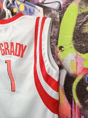 希少 Reebok ROCKETS Mc GRADY NBA #1 ユニフォーム 2003/06 Houston Rockets Reebok Road Jersey McGrady #1 (XL) 9