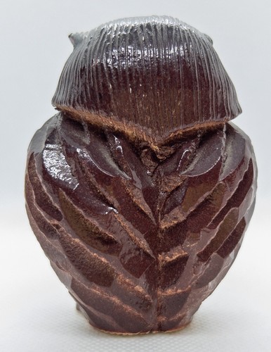 Figuras Artesania Rinconada Búhos (2), Par Marrón y Tostado, Hechas en Uruguay - Imagen 7 de 18