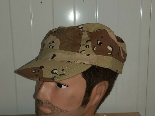 PATROL CAP U.S. ARMY CHOC CHIP DESERT CAMO - 100% COTTON SIZE MEDIUM 58cm - Picture 2 of 3