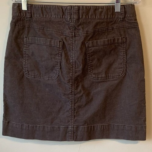 Ann Taylor LOFT Brown Corduroy Skirt Sz 6 Preppy Librarian Office Siren Academia - Picture 2 of 4