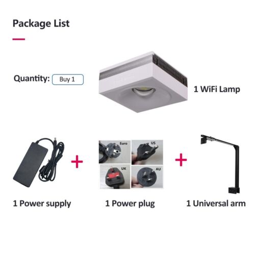 PopBloom RL90 Full Spectrum Marine LED Aquarium Light with Arm Kit for 24" 60cm - Picture 12 of 13