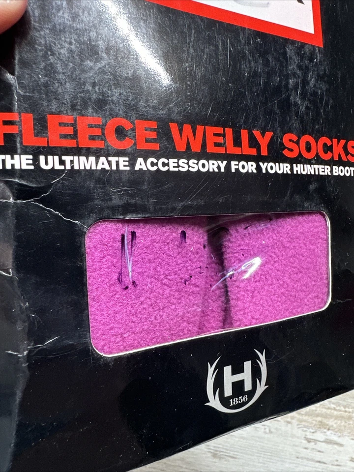 Calcetines Hunter Fleece Welly: Violeta Talla 7-9 EE. UU.) 3a-43 (UE) Nuevos Foto 3 de 4