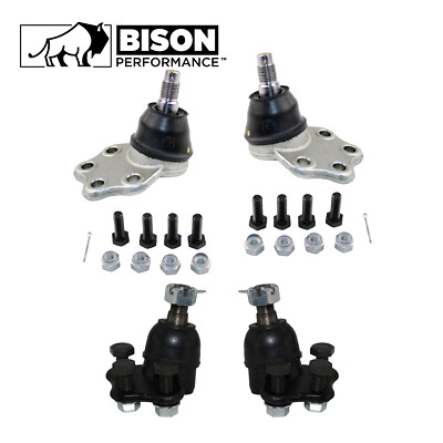Bison Performance 4pc Front Upper Lower Ball Joints Kit For Dakota Durango RWD