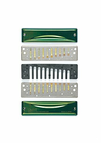 SUZUKI C-20 C Key OLIVE 10 hole Diatonic Harmonica from Japan?new - Picture 5 of 10