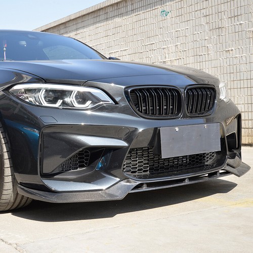 Fit For BMW 2 Series F87 M2 2016-2020 REAL CARBON FIBER Front Bumper Lip Spoiler - Picture 6 of 12