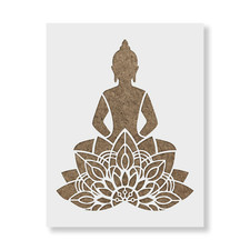 Mandala Buddha Stencil - Reusable Mylar Stencils for Painting