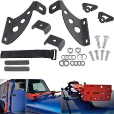 FRONT REAR DOOR JACK MOUNT BRACKET CARRIER KIT FIT FOR JEEP WRANGLER